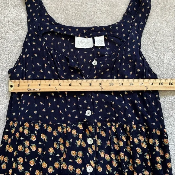 GO SOFTLY DITSY FLORAL MIDI/MAXI DRESS SMALL BOHO PRAIRIE COTTAGECORE FEMININE - Picture 5 of 9